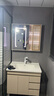 浴尚雅（YUSHANGYA）浴室柜陶瓷一体盆落地式洗脸盆柜组合实木卫生间洗 80CM奶油风落地柜+轻奢智能镜柜 实拍图