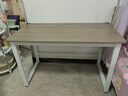 馨美凯电脑桌台式家用简易书桌办公桌简约现代工作台租房卧室学习写字桌 【单桌1.6cm厚桌面】白架+玛尼灰 长120cm*宽60cm*高74cm 实拍图