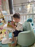 ZRYZ儿童沙发宝宝婴幼儿卡通可爱小沙发幼儿园阅读角靠背学坐小椅子 小号浅蓝恐龙（6个月-6岁） 海绵 实拍图