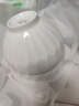 斯凯绨（Sky Top）陶瓷面碗汤碗纯白浮雕骨瓷沙拉碗家用餐具6英寸4件套装水晶系列 实拍图