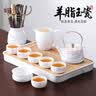 尚言坊羊脂玉白瓷功夫茶具整套高档带茶盘家用办公茶壶茶杯泡茶器全套装 实拍图