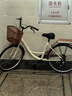 金武端自行车成人通勤车单车学生式女士轻便休闲实心胎复古上班变速买菜 尊享版-单速-复古黄 24寸 实拍图