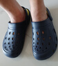 酷趣（Coqui）情侣洞洞鞋防雨轻质排沙两穿休闲百搭凉拖鞋男款 星月蓝42 CQ6351 实拍图
