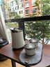 入一山河随行壶旅行茶具一人饮316不锈钢收纳包户外便携茶具套装 白色 一壶四杯 实拍图