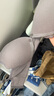 婧麒（JOYNCLEON）哺乳文胸孕妇内衣怀孕期哺乳薄款喂奶文胸产后前开扣无钢圈托聚拢 灰色3128【薄款透气聚拢】 80B 实拍图