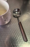 国风304不锈钢叉勺胡桃木圆勺高颜值木柄勺子叉子餐具套装汤匙 【爆款2件套】圆勺2支装 304抗菌钢 实拍图