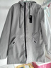 啄木鸟夹克男外套中长款韩版潮流中青年男士春秋季休闲连帽男装 灰色 XL 实拍图