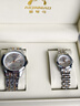 爱琴鸟瑞士认证手表男士石英表 情侣一对表防水商务名表 送情人节礼物 间金白面-男款 实拍图