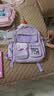 靓宝宝小学生女孩书包三到六儿童大容量一年级二减负护脊女生轻便双肩包 小号紫色(适合1-2年级) 实拍图