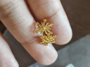 周六福（ZLF）  黄金耳环女款5G足金甜美小清新雪花耳坠耳钉 计价 1.36g 实拍图