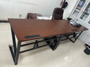洛丹格芙【京仓速达】3CM厚橡胶木电脑桌台式学生学习写字桌家用办公书桌 插排款【胡桃色】3CM实木桌面 120*70*75CM 实拍图