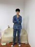 俞兆林睡衣男纯棉春秋季男士长袖男生大码套装冬天家居服全棉25年新款 NSJYI-8514（100%纯棉） L （建议100-120斤） 实拍图