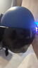 比莫姆3C认证电动车儿童头盔电瓶摩托车小孩子冬季保暖安全帽夏季防晒可爱男女宝宝四季通用3-12岁新国标 太空人藏青色【茶短镜】+【竹蜻蜓】 配茶色短镜片 实拍图