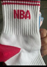 NBA袜子女士中筒休闲运动袜四季弹性袜口吸汗透气亲肤精梳棉袜5双 实拍图