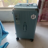 纯奢（CHEYSIR）五轮超大容量行李箱万向轮PC拉杆箱男女学生旅行箱密码箱包皮箱子 旗舰款-冰川蓝·杯架+USB双充电口 28英寸 -抗菌内里【创新5轮-中长出差/旅游】 实拍图