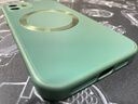 奶小鸭 【AG磨砂】适用苹果12手机壳 iphone12保护套magsafe磁吸充电超薄磨砂全包防摔男女款 暗夜绿 实拍图