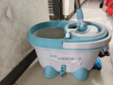 斯妮帝脚踩旋转拖把桶四驱动脚踏拖把拖布地拖墩布套装免手洗清洁工具 木马X6 蓝色 35cm 液压加强杆1盘1头4 实拍图