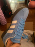 adidas T头鞋 VL COURT复古板鞋德训鞋男女阿迪达斯轻运动 蓝色/亮白/树脂黄   42 实拍图