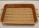 几物森林 藤编茶点盘野餐中式点心盘油炸盘果盘零食盘小吃盘 长方形中号 实拍图