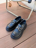 ZHR乐福鞋女复古一脚蹬学院制服小皮鞋女通勤舒适女鞋 AH352黑色37 实拍图