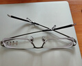 普莱斯纯钛近视眼镜半框架商务眼睛防蓝光防辐射可配有度数变色片990070 枪色（送0度防蓝光镜片） 实拍图