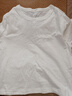 无印良品（MUJI）女式 粗细不均纱线 短款短袖T恤 上衣打底衫内搭 25年夏季 女装 白色 5S M (160/84A) 实拍图