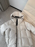 高梵黑金鹅绒服机能5.0六格男女同款加厚中长款羽绒服经典百搭休闲风 铂金1号 S 实拍图