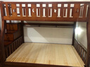 枫轩堂胡桃木 儿童上下床实木高低床双层床上下铺床两层木床子母床 【梯柜款】裸床+床垫+书架+双抽 上铺宽110下铺宽130 实拍图