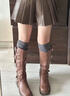 自由系及膝袜子女小腿堆堆袜抗菌抗起球秋季分段式压力高弹长筒袜靴子袜 实拍图