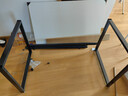 馨美凯电脑桌台式家用简易书桌办公桌简约现代工作台租房卧室学习写字桌 【单桌1.6cm厚桌面】黑架+暖白色 长140cm*宽80cm*高74cm 实拍图