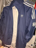 adidas休闲简约三条纹梭织立领夹克外套男装秋季阿迪达斯三叶草   深蓝(推荐选大一码)   S 实拍图