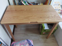 源氏木语精选橡木书桌现代简约办公桌电脑桌北欧原木风家用书房学习桌子 【15】橡胶木原木色单抽100*56*74.8cm 实拍图
