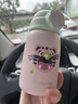 富光萌喜保温杯儿童学生真空316水杯上学专用杯子背带喝水水杯 550ml 粉色双盖+杯套 实拍图