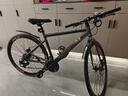 飞鸽（FG FLYING PIGEON）公路自行车700C跑车成人男女青少年大中小学生车竞速骑行单车 超越钢架-直把-深灰色 24速升级版 实拍图