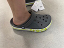 卡骆驰（CROCS）洞洞鞋贝雅卡骆班轻便耐磨一脚蹬休闲鞋|205089 石板灰/青柠绿-0GX 36 /37(220mm) 实拍图