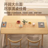 全品屋餐桌椅组合家用饭桌子小户型简约公寓快餐出租商用长方形电脑桌 原木色 120cm 【宽80CM】一桌二椅 实拍图