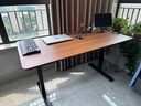 喜米莱【热卖款式】电动升降桌电脑电竞桌台式学习书桌实木办公直播桌子 【单电机】胡桃色+黑腿18mm桌面 长140宽70高75cm 实拍图