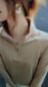德玛纳【韩里韩气】秋私藏打工人穿搭立领长袖舒适遮肉休闲女式t恤 实拍图