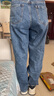 太平鸟复古回潮高腰阔腿牛仔裤2024年秋季宽松显瘦直筒牛仔裤子女 牛仔蓝（第二批） XL 实拍图