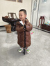 保姆鹅  儿童羽绒服宝宝中长款护脸加厚鸭绒外套防风保暖童装冬[NG2664] 海军蓝 110 实拍图