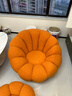 积木部落 懒人沙发可躺睡觉网红南瓜沙发客厅单人沙发阳台休闲沙发椅 橘色+脚踏（羊羔绒）360度旋转 实拍图