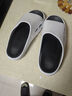 运动拖鞋男士夏季户外海边沙滩厚底防滑EVA踩屎感不臭脚拖鞋女 白黑【运动外穿/踩屎感】 44-45 【适合43-44码】 实拍图