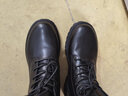 回力官方马丁靴男靴秋季皮面防水厚底增高工装靴黑色靴子男 43加绒 实拍图