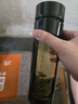 恩尔美（nRMEi）水杯男士大容量茶杯便携车载办公防摔耐高温茶水分离泡茶玻璃杯子 商务黑520ml【茶隔+经典款】 实拍图