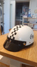 奇达士（qudas）德国日式电动车半盔男女四季机车头盔轻便夏盔摩托车头盔3C认证 K8白色棋盘格 M 实拍图