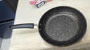 【亏本清仓】韩式麦饭石色不粘锅平底锅铁锅电磁炉不带盖 【出口品质】持久不粘28cm无盖 实拍图