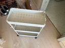 密林 厨房夹缝置物架落地果蔬储物小推车移动冰箱侧收纳架 三层白18cm 实拍图