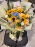 艾斯维娜情人节鲜花速递向日葵混搭花束生日礼物全国同城配送 蓝绣球向日葵大花束 实拍图
