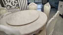 银拱门欧式大理石餐桌椅组合实木餐桌家用圆形简欧小户型法式圆桌带转盘 1.3米 大理石圆桌+6把椅子 实拍图