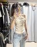 鲁雅尔低腰微喇牛仔裤女夏季新款辣妹宽松垂感显瘦小个子胖mm阔腿长裤子 蓝色 L 实拍图